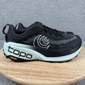 Topo Vista Womens Size 8 Black Mint Trail Running Hiking Shoes 5mm Drop Vibram